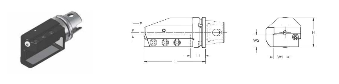 TMT63XMZ STAR25130Y Square Shank Holder (ISO 26622-1) (Compatible with KM63XMZ™)